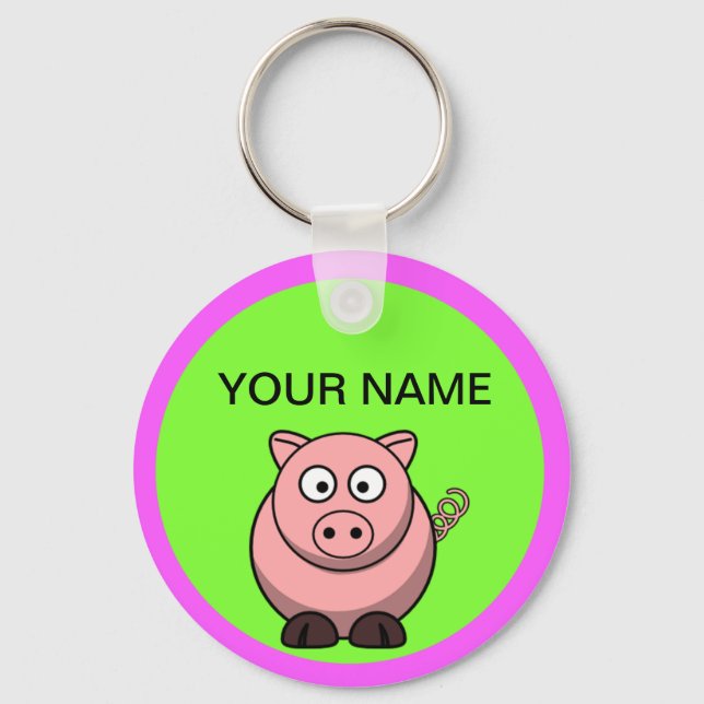 Porte-clés Clavier de porc personnalisé (Recto)