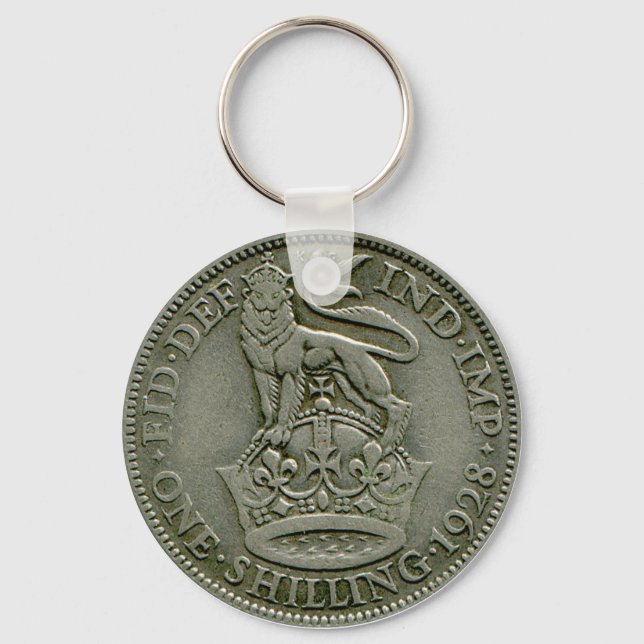 Porte-clés Clavier de shilling britannique 1928 (Recto)