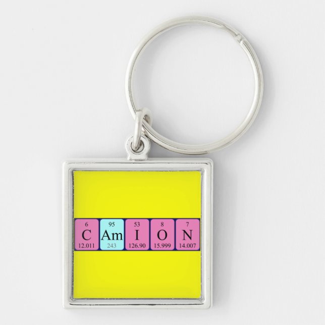 Porte-clés Clavier de table périodique Camion (Devant)