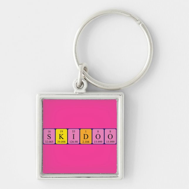 Porte-clés Clavier de table périodique Skidoo (Devant)