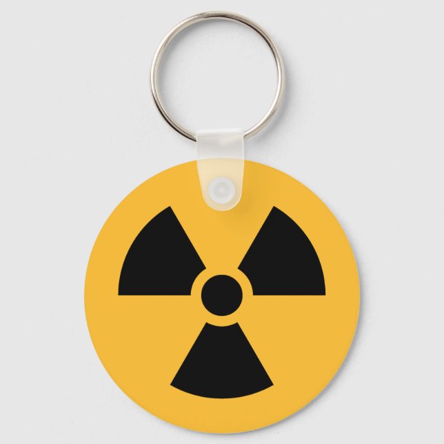 Porte-clés Clavier du symbole de radiation nucléaire (Recto)