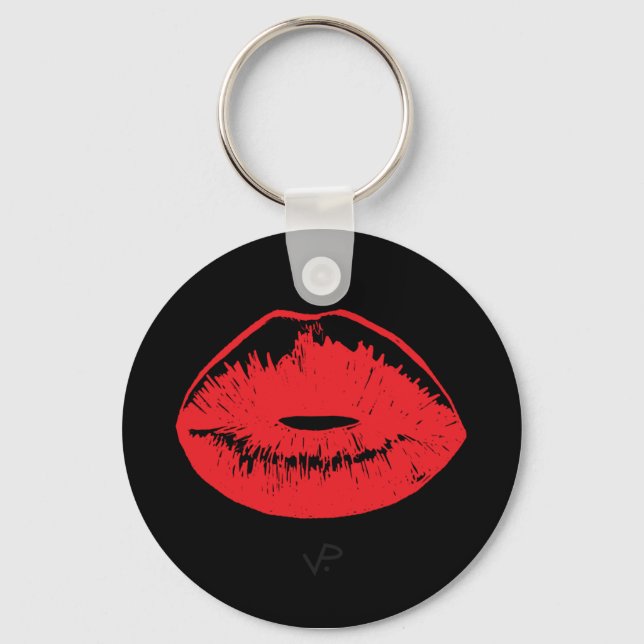Porte-clés Clavier rouge Kiss (Recto)