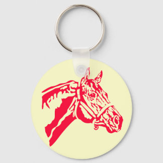 Porte-clés clé à tête de cheval