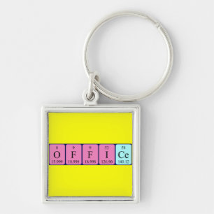 Porte-clés Clé de mot du tableau périodique Office 4