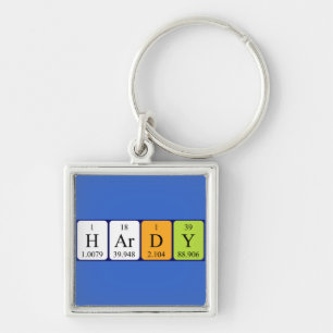 Porte-clés Clé de nom de table périodique Hardy