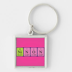 Porte-clés Clé de nom de table périodique Ninon