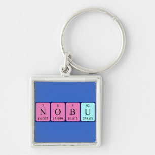 Porte-clés Clé de nom de table périodique Nobu