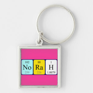 Porte-clés Clé de nom de table périodique Norah
