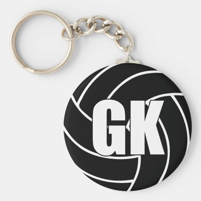 Porte-clés Clé GK du gardien des objectifs de netball (Devant)