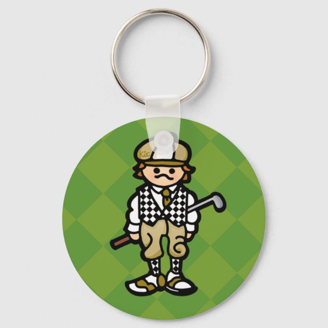 Porte-clés clés de la voiturette de golf. (Recto)