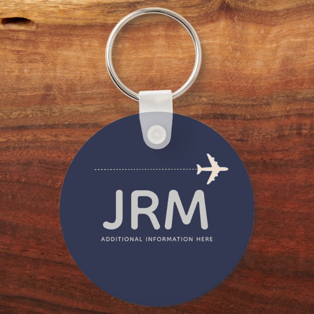 Porte-clés Clés de l'avion bleu de la Marine du pilote (Verso)