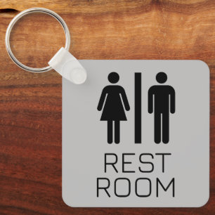 Porte-clés Clés de toilettes simples pour l'accueil ou le bur