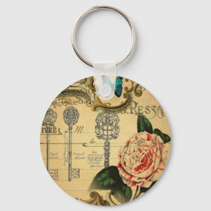 Porte-clés Clés parisiennes Vintage Camellia French Botanique