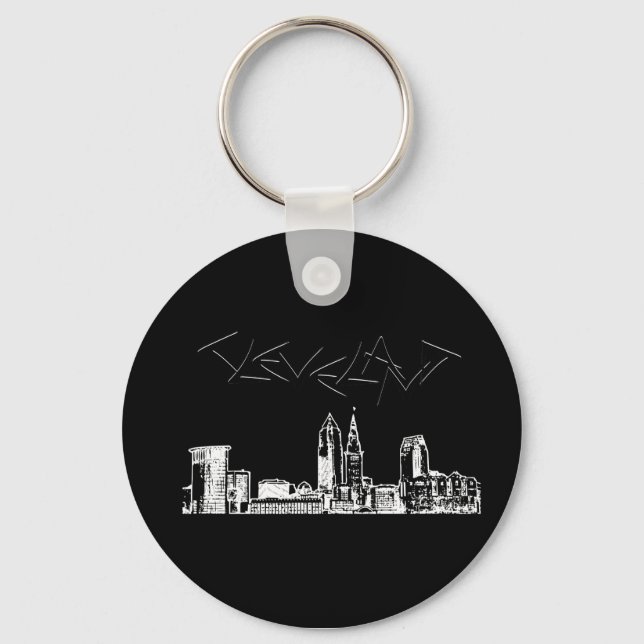 Porte-clés Cleveland Skyline (Recto)