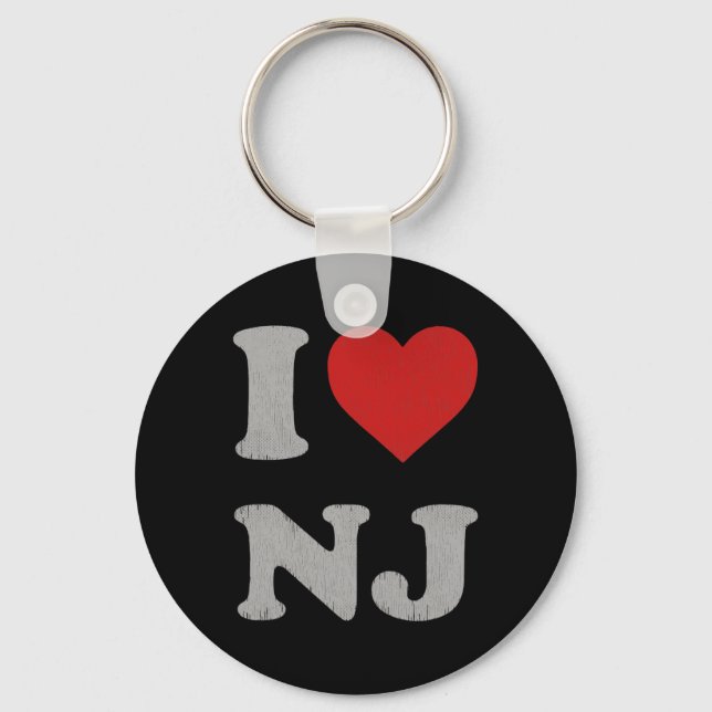 Porte-clés Clic I Love Nj Y2k Souvenir I Heart New Jersey  (Recto)