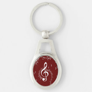 Porte-clés Climacic G Clef Music Rouge