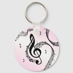 Porte-clés Climacic G Clef rose