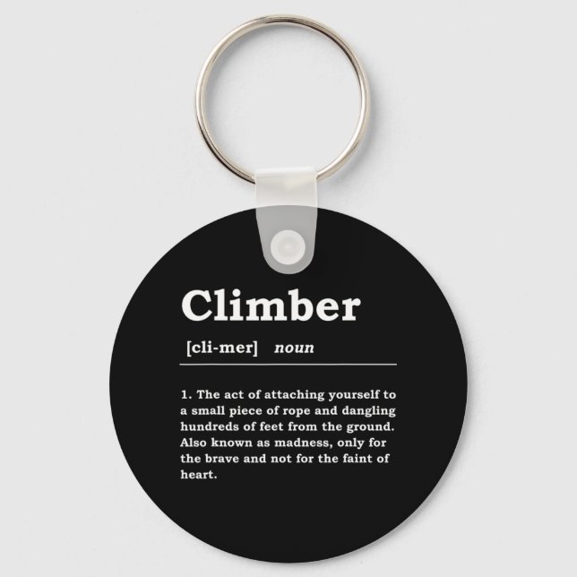 Porte-clés Climat Définition Noun Boulderin Rock Climber Mou (Recto)