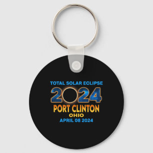 Porte-clés Clinton Ohio Eclipse 2024 Total Éclipse Solaire