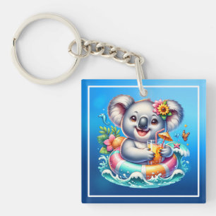 Porte-clés Clipart de sublimation de koala d'été-97702