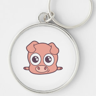 Porte-clés Clipart mignon de porc