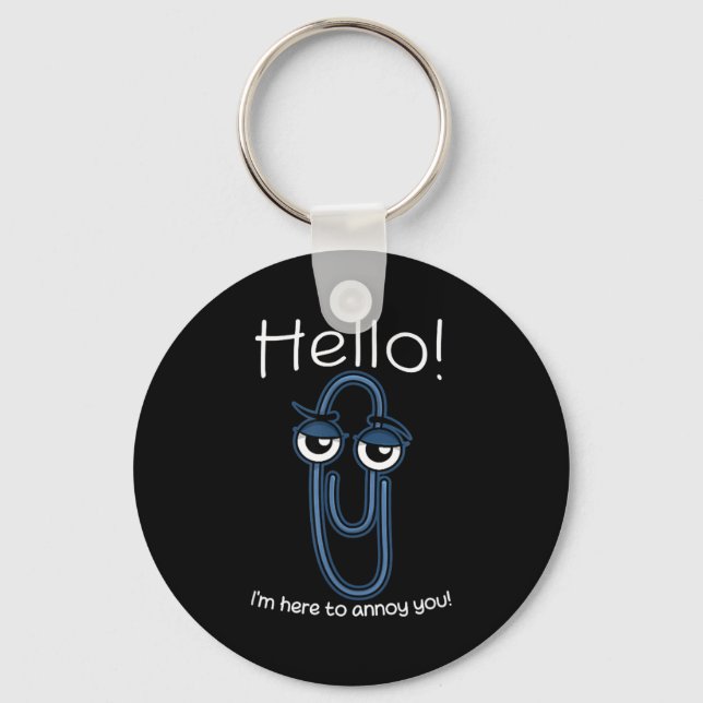 Porte-clés Clippy Paper Clip Funny Meme Page Note Sarcastic  (Recto)
