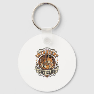 Porte-clés Club de chat introverti Chat introverti Anti socia