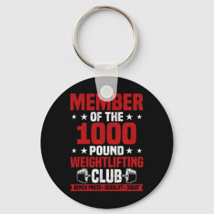 Porte-clés Club de musculation avec haltères de 1000 livres
