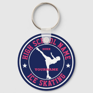 Porte-clés Club de patinage sur glace Figure Patinage Couleur