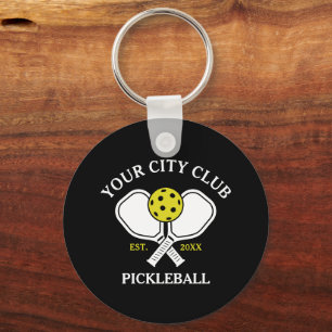 Porte-clés Club de Pickleball Team & Joueur de Pickleball Per