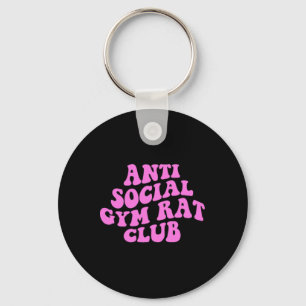 Porte-clés Club de rat de gym antisocial drôle de gym fitness