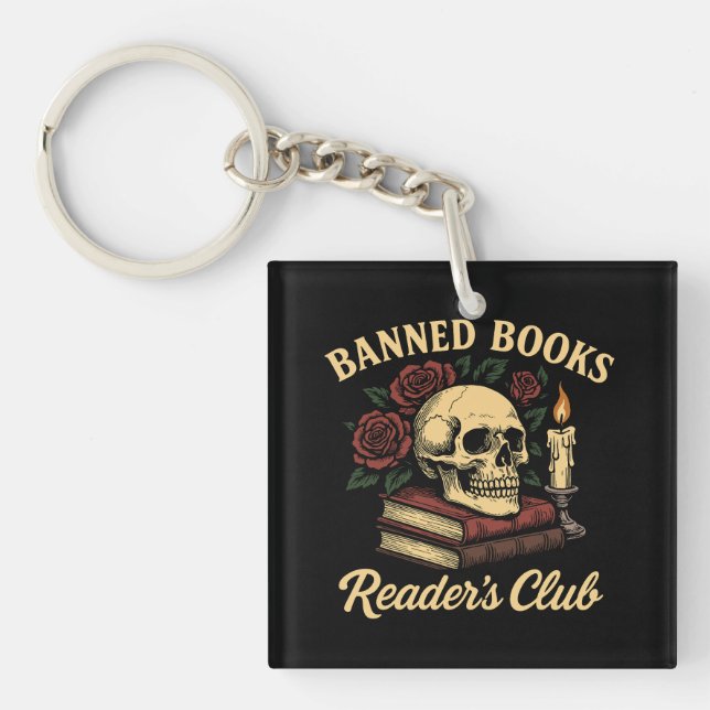 Porte-clés Club des lecteurs de livres interdits (Devant)