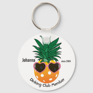 Porte-clés Club Dinking personnalisable, ananas Pickleball