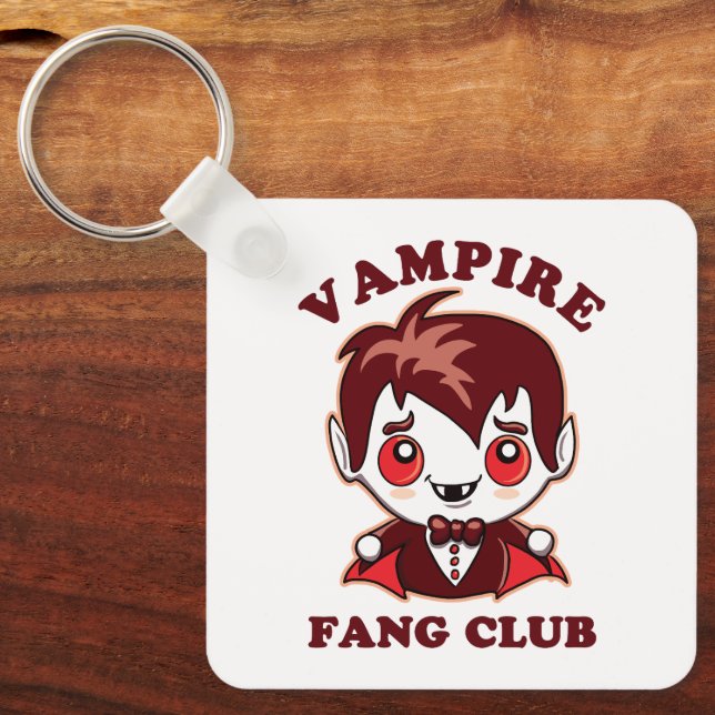 Porte-clés Club Fang | Pun Drôle Et Vampire Mignons (Recto)