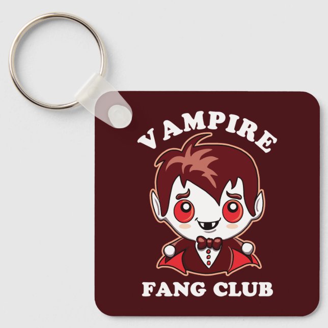 Porte-clés Club Fang | Pun Drôle Et Vampire Mignons (Recto)