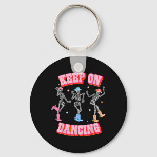 Porte-clés Club Keep On Dancing Sketon Cowgirl Rose Western