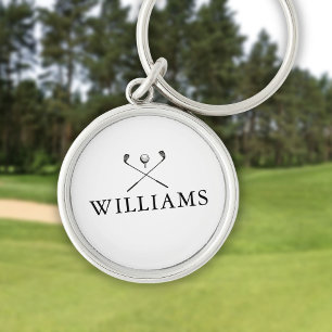 Porte-clés Clubs de golf avec nom personnalisé
