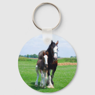 Porte-clés Clydesdale et porte - clé de pouliche