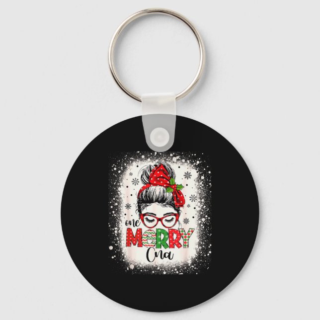 Porte-clés Cna Nurse Messy Bun Nurse's Aid Christmas  (Recto)