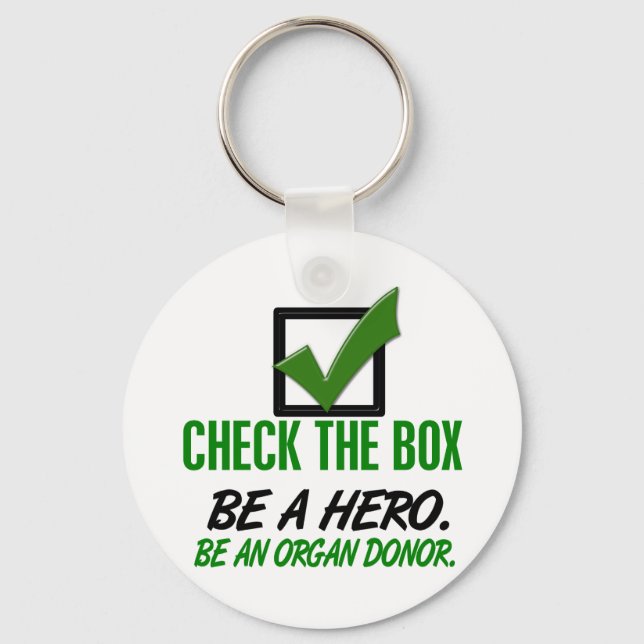 Porte-clés Cochez La Case Être Un Donateur D'Organe 1 (Recto)