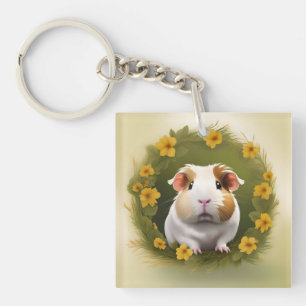 Porte-clés Cochon d'Inde renoncule,
