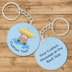 Porte-clés cochon lavage de voiture