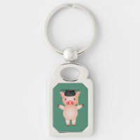 Cochon mignon dans le capuchon de graduation