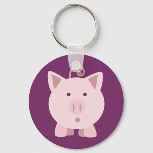 Porte-clés Cochon mignon surpris