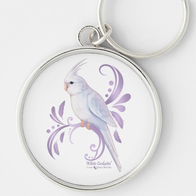 Porte-clés Cockatiel blanc (Devant)