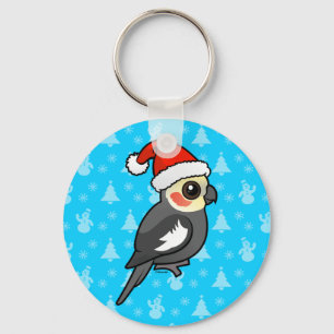 Porte-clés Cockatiel Père Noël