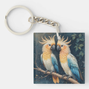 Porte-clés Cockatoo Parrot Couple