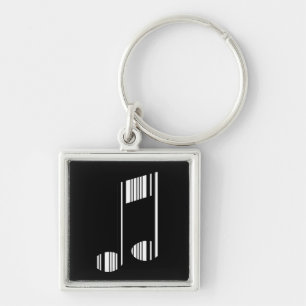 Porte-clés CODE À BARRES MUSICAL Musical Barcode Pattern