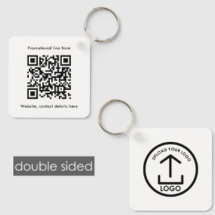 Porte-clés Code QR de la Promo de texte du logo d'entreprise