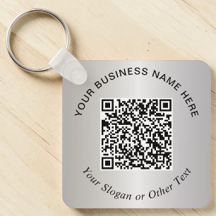 Porte-clés Code QR d'entreprise Promotionnel Argent